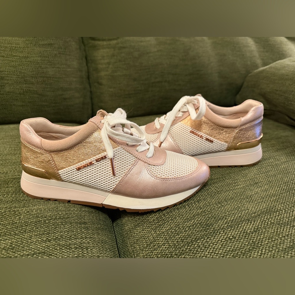 Michael Kors Women's Blush and Gold Sneakers